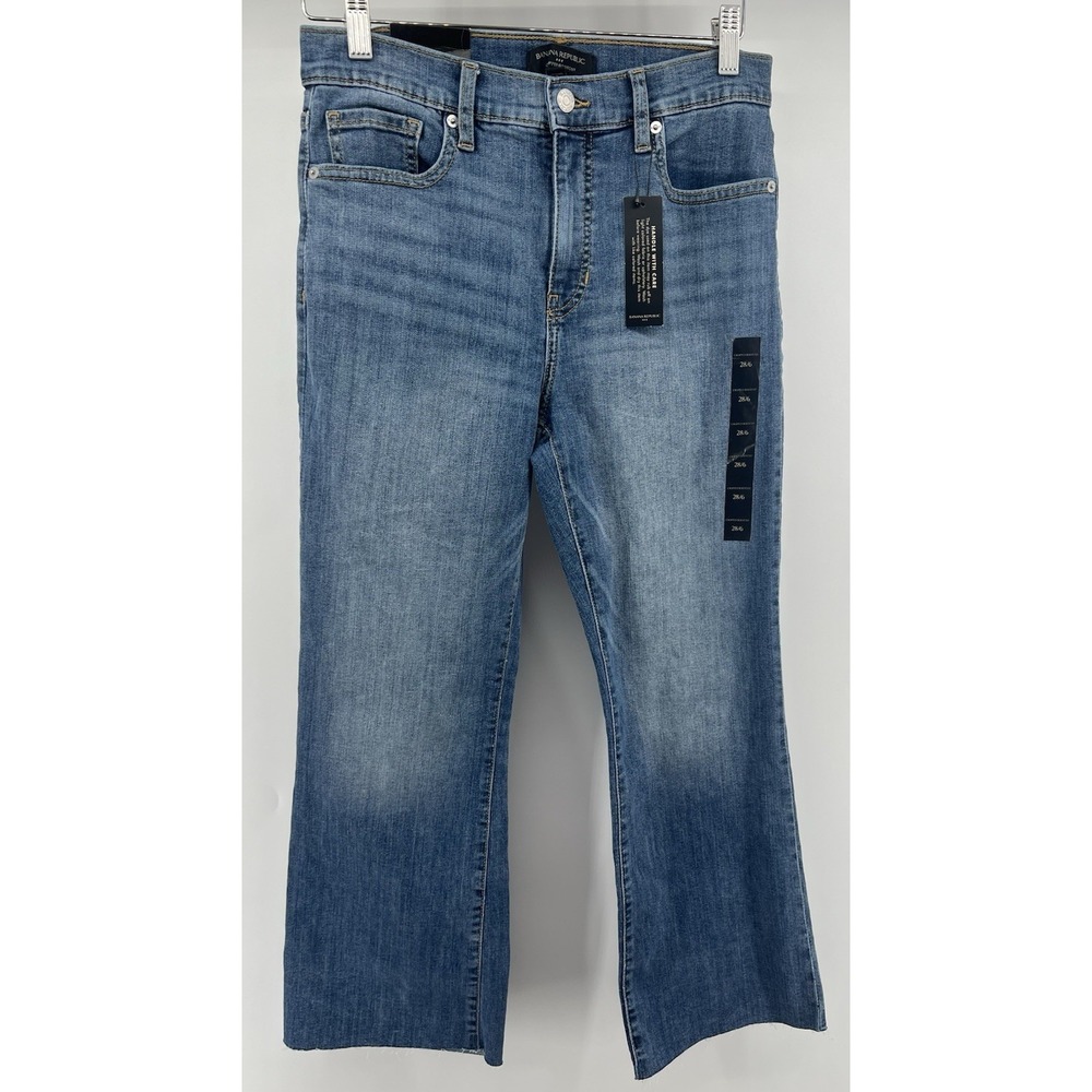 Banana Republic Cropped Bootcut High Rise Denim Jeans Tagged 28/6 Actual 30